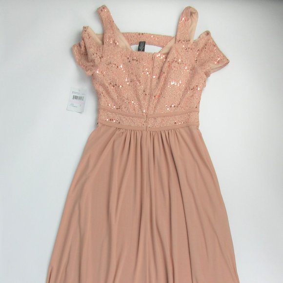 cold shoulder keyhole gown